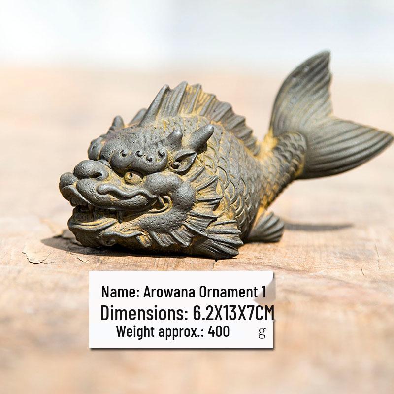 Creative Dragon Fish Ornament - Handmade Chinese National Style for Living Room or Study