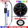 ZMFJH Pointer 2" 52MM Fuel Level Gauge with Warning 7 Color Light Auto Car Boat 0-190 Ohm Fuel Level Sensor 100-550MM Optional