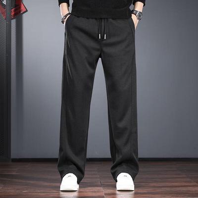 Men's Spring Autumn Heavyweight Soft Straight-Leg Casual Pants