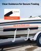 Boat Trailer Guides, 425 mm/475 mm Height Adjustable Trailers Guide, 2PCS Thickened Steel Trailer Guide-Ons with Thick Support Pads, Fits L-Beam, Box
