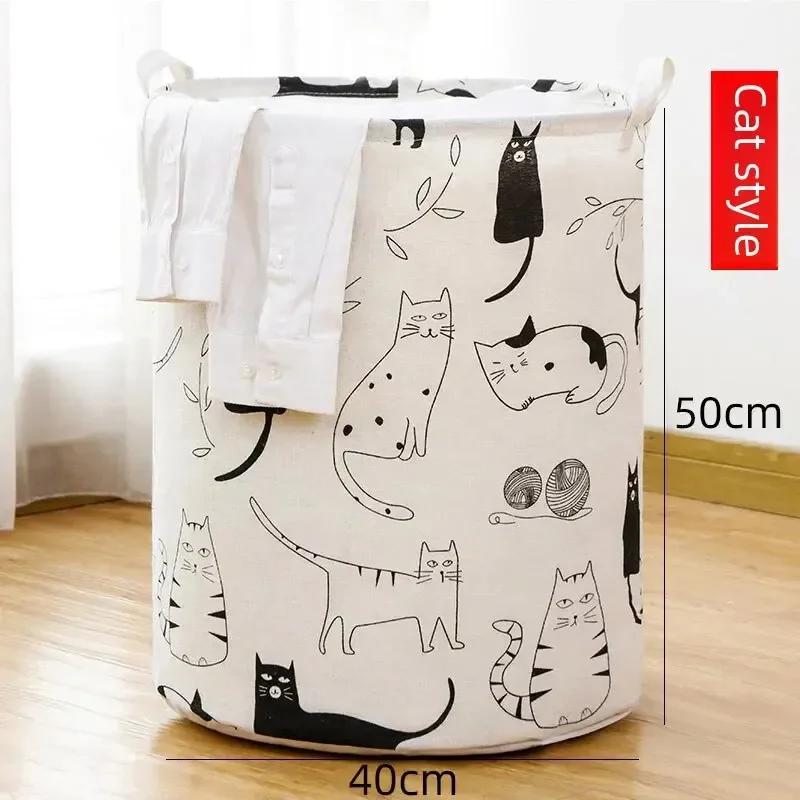 Storage Basket Foldable Fabric Laundry Basket Toy Storage Bucket Clothes Shoes Dirty Clothes Basket Household Storage Container
