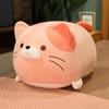 305060Cm Fatty Cat Stuffed Doll Lying 3-Color Pink Grey Brown Kitten Cartoon Animal Plush Toy Soft Comforting Present