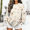 Women's Casual Christmas Print Crewneck Sweatshirt Long Sleeve Holiday Pullover Top