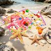 Custom Name Personalized Candy Crush Saga Print Beach Towel, for Trip Camping Beach Party Home Decor, Birthday Gift for Family & Friends