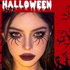 Realistic Tattoo Effects Halloween Makeup Eye Temporary Tattoos, Waterproof Spider Web Bat Eyeliner Spooky Party Supplies Shadow Sticker for
