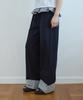 COMONINOZ W Check Rollup Pants [Navy]