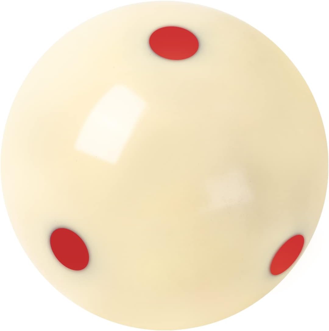Billiard Practice Training Cue Ball, AAA-Grade PRO Cup Standard Pool Billiard Cue Ball with 6 Dots rosso