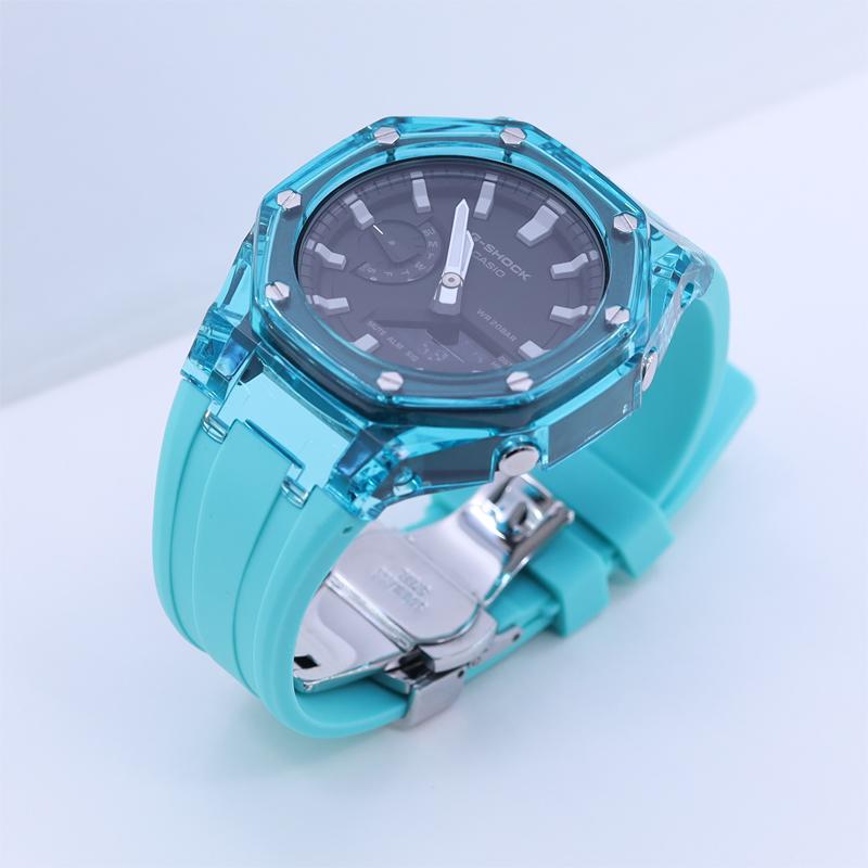 Casio Customized Watch Modified Series 200 Meters Waterproof Electronic Movement Silicone Strap Same Style for Men and W GA-2100-1APR