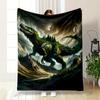 A Dinosaur-shaped Landscape Covered In Forests and Vegetation. for All Seasons Blanket Lunch Break Throw Gift