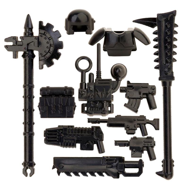 Blocchi da Costruzione Armi da Guerra Militari Medievali Accessori Personaggi Film Pistola Ascia Casco Cappello Zaino Corazza Gilet Mini Giocattolo Regalo K024