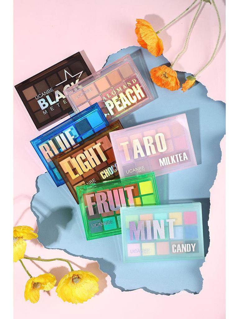 UCANBE 15-Color Shimmer & Matte Eyeshadow Palette – Student Cosplay Makeup, Low Saturation, Internet Celebrity Hot Item.