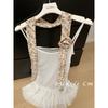 A sophisticated long polka dot silk scarf for women, a versatile necktie ribbon, a niche vintage thin scarf with ribbons