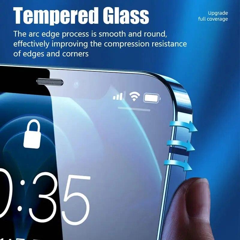 4PCS Screen Protector for iPhone 15 14 13 12 11 Pro Max Mini Protective Glass for iPhone X XR XS Max 15 PLUS Tempered Glass