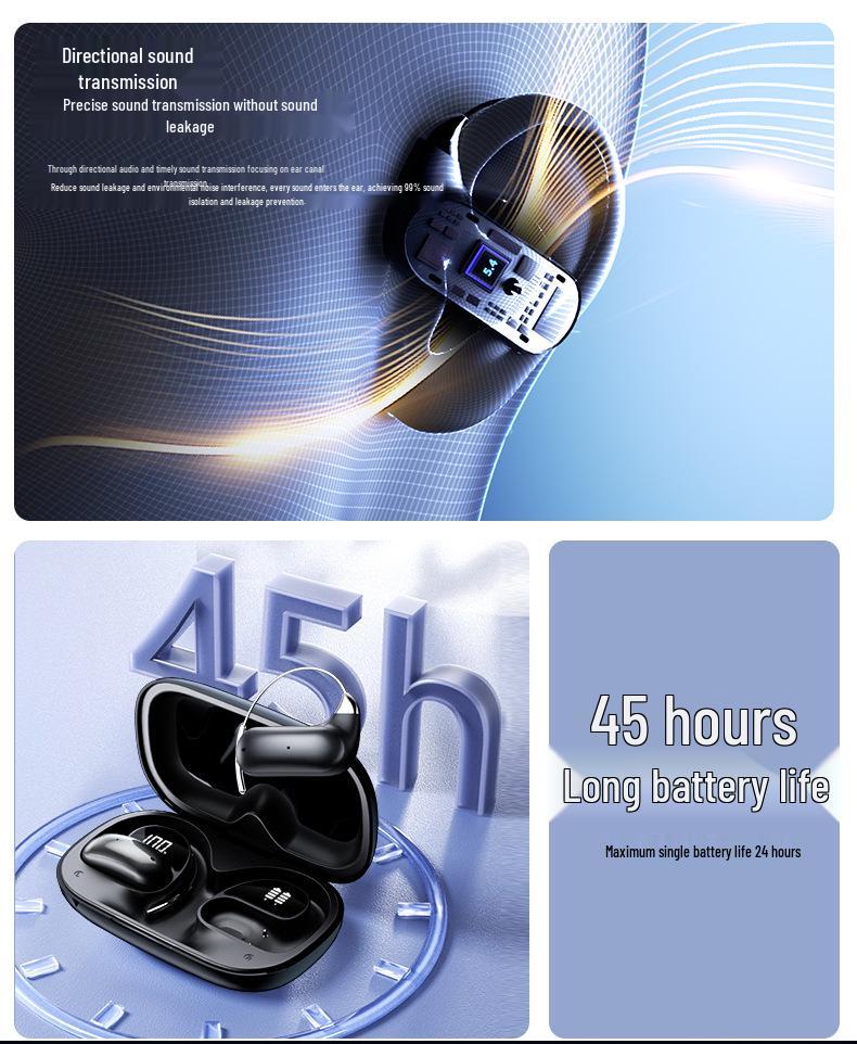 Bluetooth Open-Ear Headphones with AI Real-Time Translation and Simultaneous Interpretation