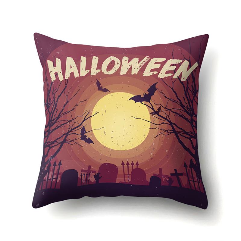Halloween Pillowcase Car Waist Pillow Pumpkin Sofa Cushion Cover Office Home Living Room Pillowcase
