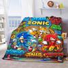 Sonic Decorative Flannel Blanket Soft Warm Throw Cozy Blanket for Sofa Bed Home Decor -QJY