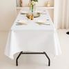 Ansimple Tablecloth, 150x260cm, White, Rectangular, Solid Color, Stain-Resistant, Stylish, Simple Table Cover, Perfect for Dining, Parties, Meetings,