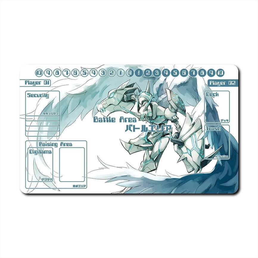 Digimon Adventure Card Pad Omegamon Zwart XAntibody AlterS Dtcg Diy Rubber Battle Mat Anime Action Toy Figures for Friend
