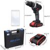 Brushless Cordless Electric Drill Dual Speed Adjustment Torque 6V 450/1450r/min Rechargeable 2Battery With LED Light