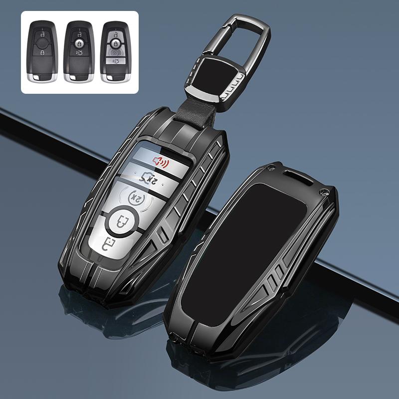 Zinc Alloy Silicone 2 3 4 5 Buttons for Ford Explorer Mustang Fusion Escape F150 Smart Remote Car Key Case Cover Fob BAG Holder