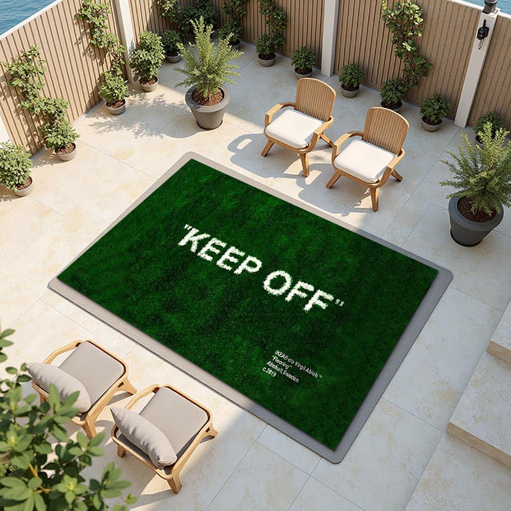 Keep Off Creative Rug Green Floor Mat Doormat Welcome Mat Bathroom Mat Rug For Bedroom Carpet For Live Room Home Dec