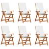 Garden Chair 6 Pcs Brown and White 57 X 71.5 X 104 Cm