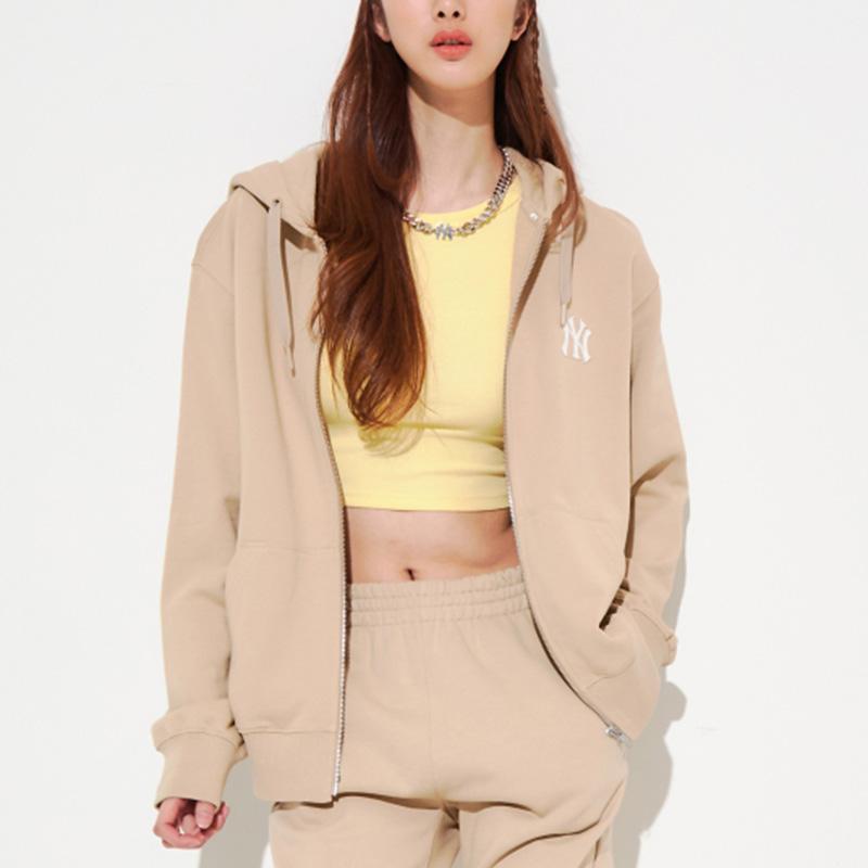New MLB New York Yankees Sweatshirts Unisex Beige 3ATRB0421-50BGS