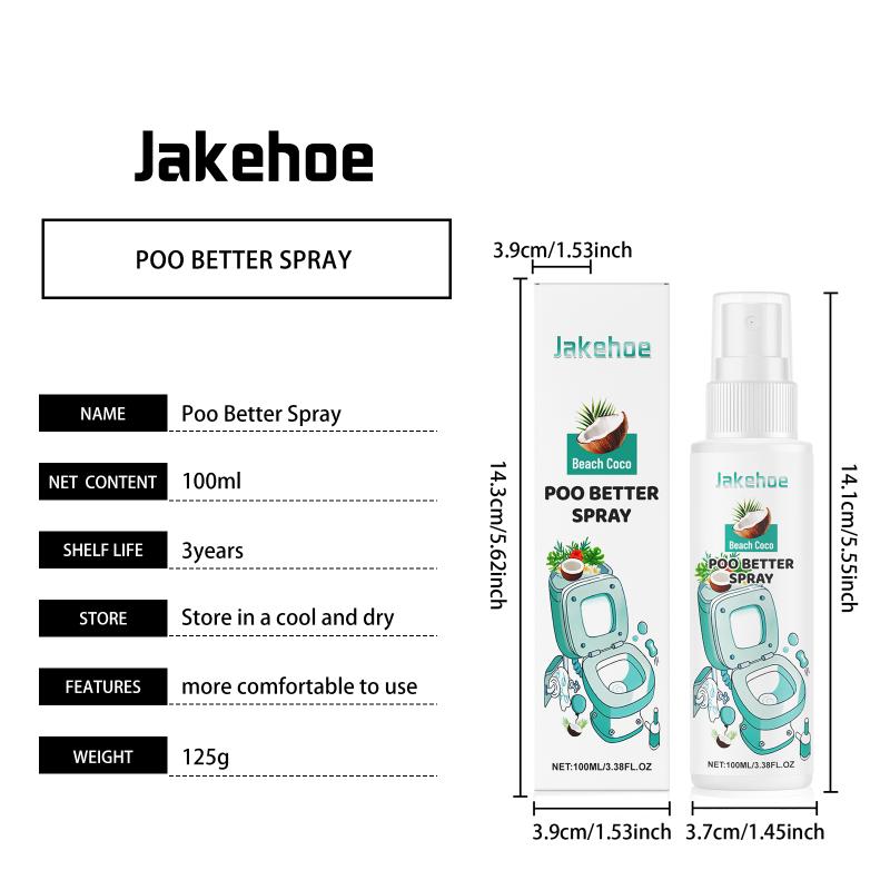 Jakehoe Toilet Spray Før Skylning Skaber Lugtbarriere Naturlig Toilet Deodorizer Plantebaseret Badeværelsesfrisker Til Hjemmet Rejse