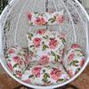 Round Hanging Swing Egg Chair Cushion Cover Patio Pad Cover Unstuffed Basket Seat Chair Detachable Pillowcase for Home Egg Chair