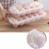 10/18/34 Grids Egg Storage Box With Lid Kitchen Refrigerator Egg Box Egg Drop Rack Egg Storage Box Fridge Egg Organizer Tray