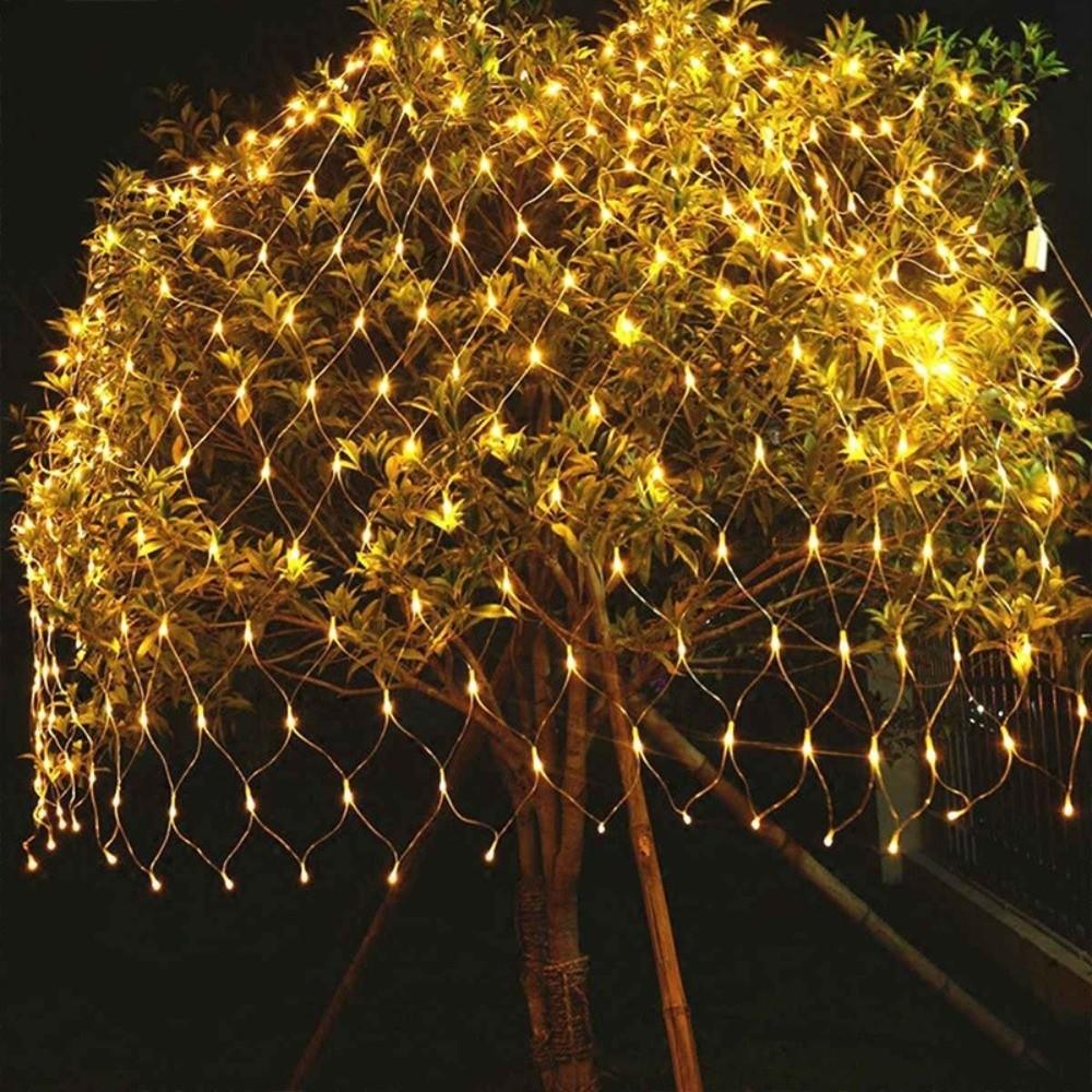 3 Color Fairy Light Garland Waterproof Curtain Light LED Net Mesh String Light Bedroom Decoration