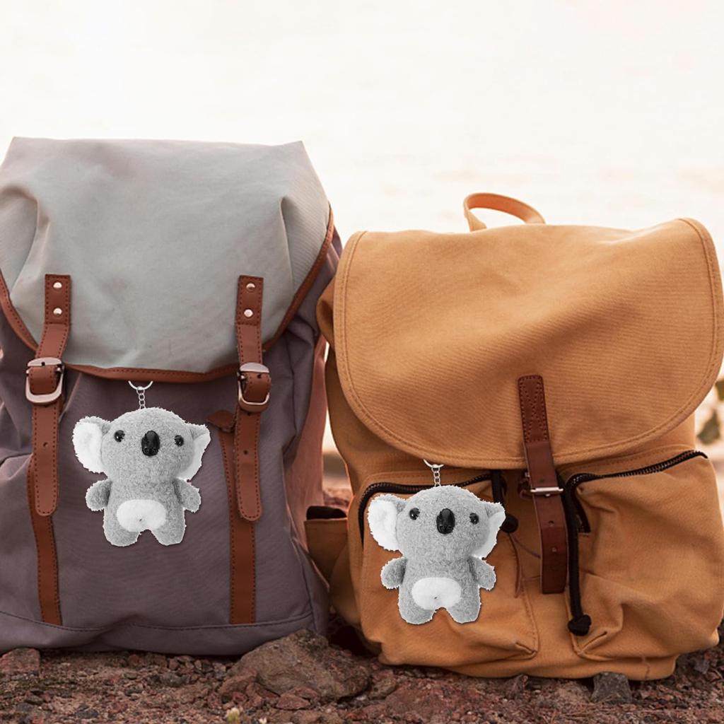 [PACKOVE] Koala Plush Toy, Soft Keychain, Plush Toy, Gray, Koala, Cartoon Animal, Key Ring, Kids, Bag, Wallet, Backpack, Handbag