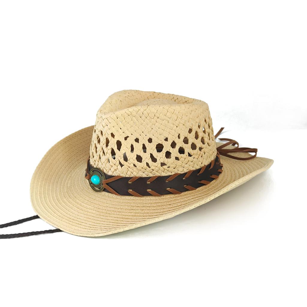 Hollow Western Cowboy Hat Men And Women Summer Beach Hat Party Stage Cowboy Hat Outdoor Knight Hat Fishing Hat