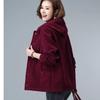 Spring, Autumn and Winter Corduroy Jacket Women Plus Velvet Thickened Simple Loose Large Size Slimming Top Women