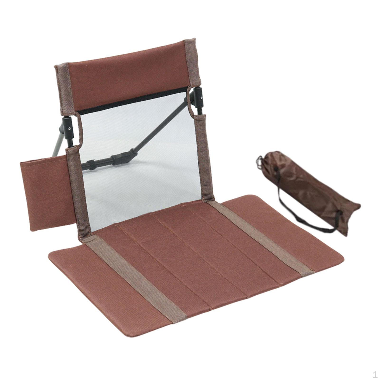 

Кемпинговое складное напольное кресло Кемпинговое портативное сиденье Складное сиденье для пляжа Барбекю коричневый