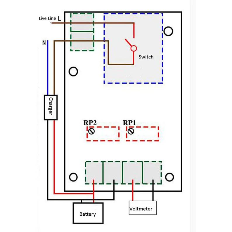 12V Batterieladesteuerplatine XH-M601 Intelligentes Ladegerät Power Control Panel Automatische Ladeleistung