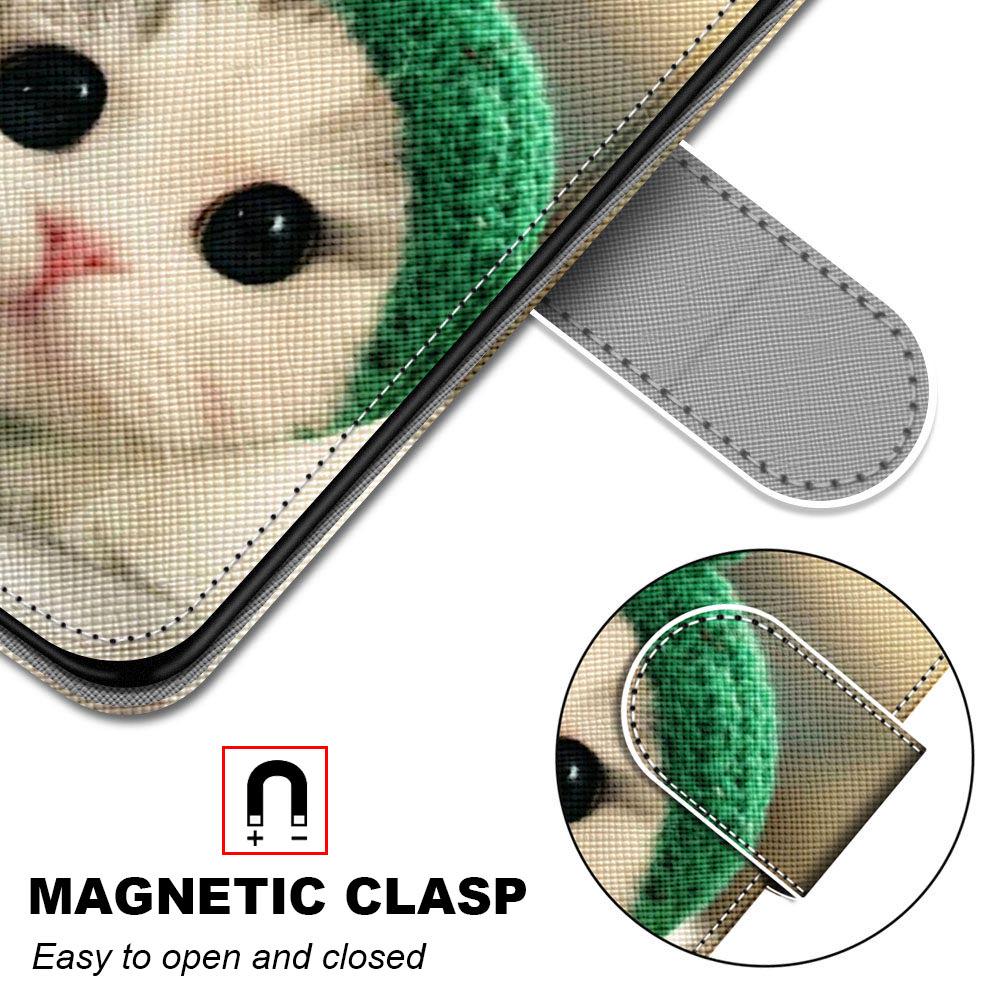 Luxury Painted Leather Case Wallet Book Style Protective Cover for iPhone 16 15 14 13 12 11 Pro MAX 16Pro 15Pro 14Pro 16Plus 15Plus 12mini SE4 (2025)