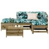 5 Piece Garden Lounge Set with Cushions Pressure Treated Pine Wood