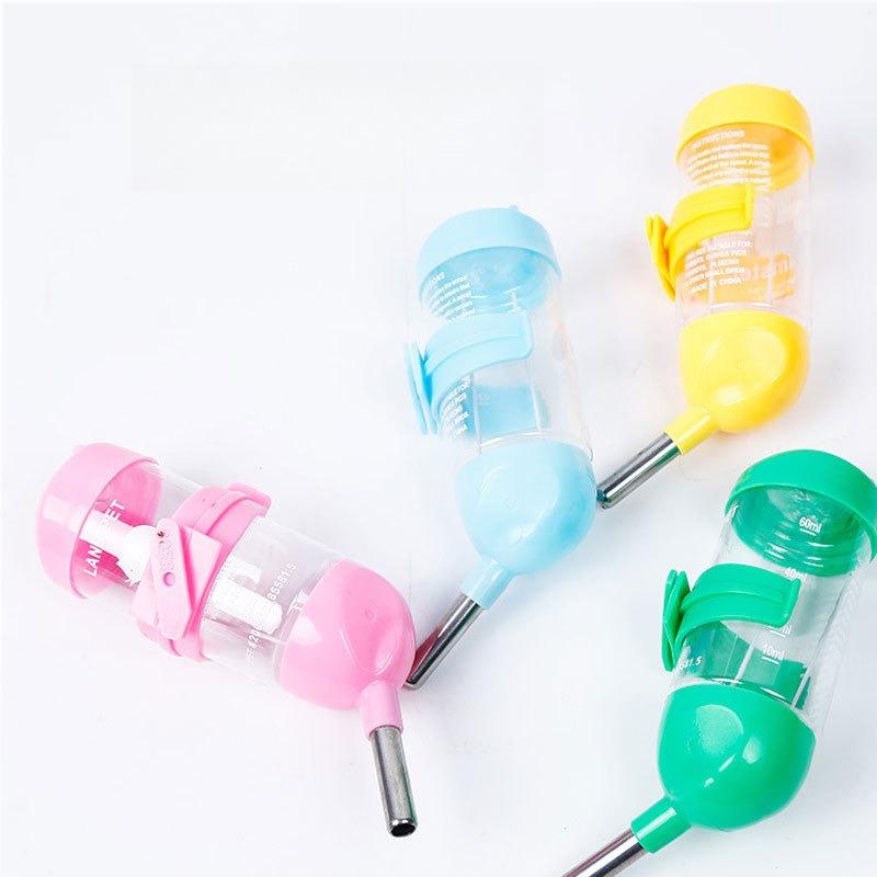 Hanging Small Pet Water Bottle No‑Drip Stainless Steel Spout For Hamster Rabbit Guinea Pig Cage