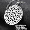 Dawapara Čakra Květ života Náhrdelník Posvátná geometrie Mandala Přívěsek Amulet štěstí Šperky z nerezové oceli Novoroční dárek