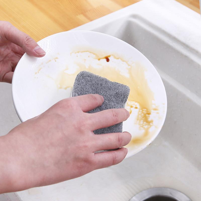 5pcs Double-sided Sponge Wipe Dirt-resistant Scouring Pad Kitchen Stain Sponge Wipe Professional Cleaning Supplies Tableware Brush