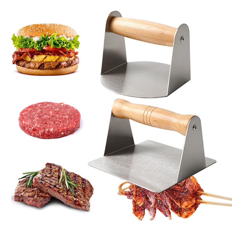 ZISIZ 430 Edelstahl Quadratische Fleisch- & Burgerpresse