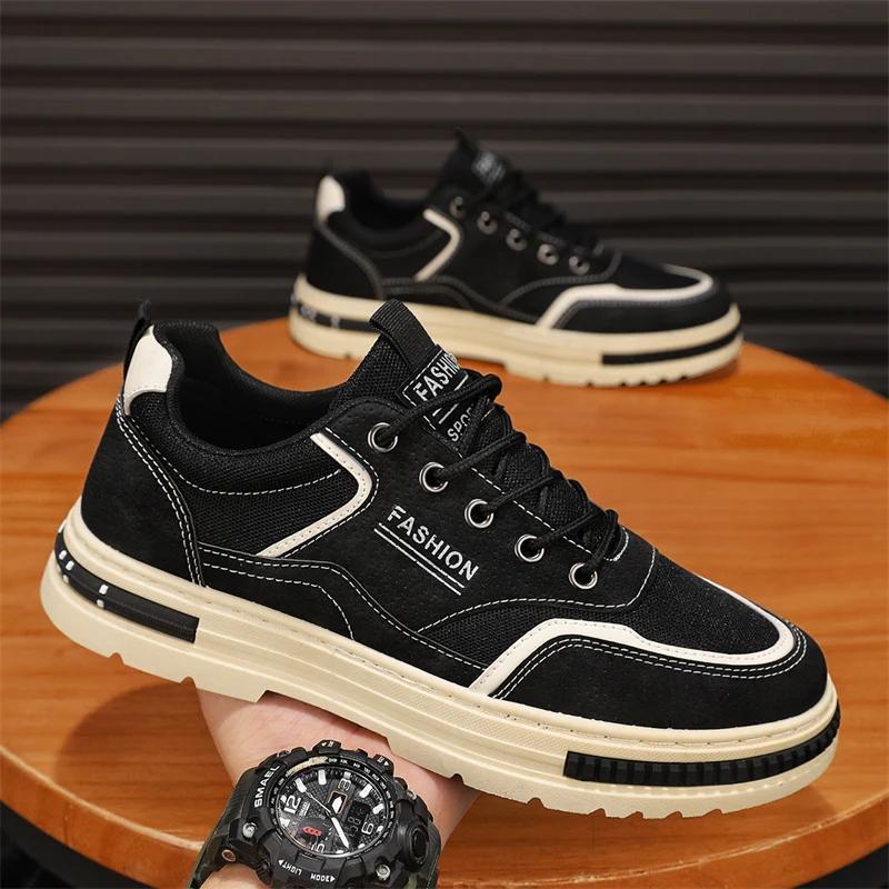 

Ботильоны Повседневные кроссовки Мужские кроссовки Спортивная и досуговая обувь для мужчин Лоферы Мужская повседневная обувь Вентиляция Нескользящая Новинка 44 чёрный