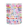 """WWJD"" Buchstaben Polymer Clay Perlen Armband Set": Europäischer/Amerikanischer Stil, 10er-Set Dankbarkeits-Glaubensarmbänder.