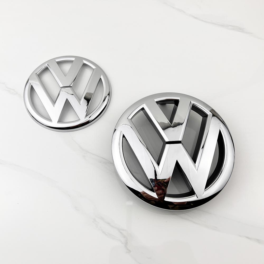 UDXKW1 ABS Front Grille & Rear Trunk Emblem 135mm 110mm For VW Golf 6 MK6 5K0853601C 5K0853630