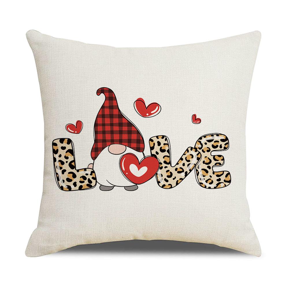 Christmas Pillow Cover Letter Christmas Tree Sofa Pillow Cover Peach Skin Cushion Home Supplies