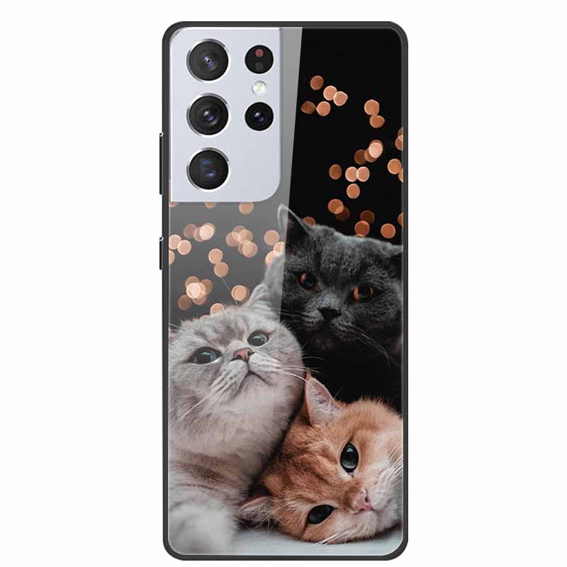 For Samsung Galaxy S25 Ultra Tempered Glass Case Back Cover Hard Phone Cases for SamsungS25 ULTRA 5G SM-S938B Protective Capa
