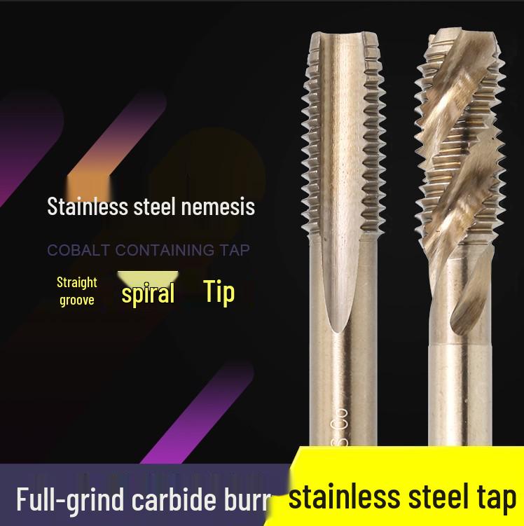 Cobalt Spiral Taps for Stainless Steel Threads Cobalt M3 Straight