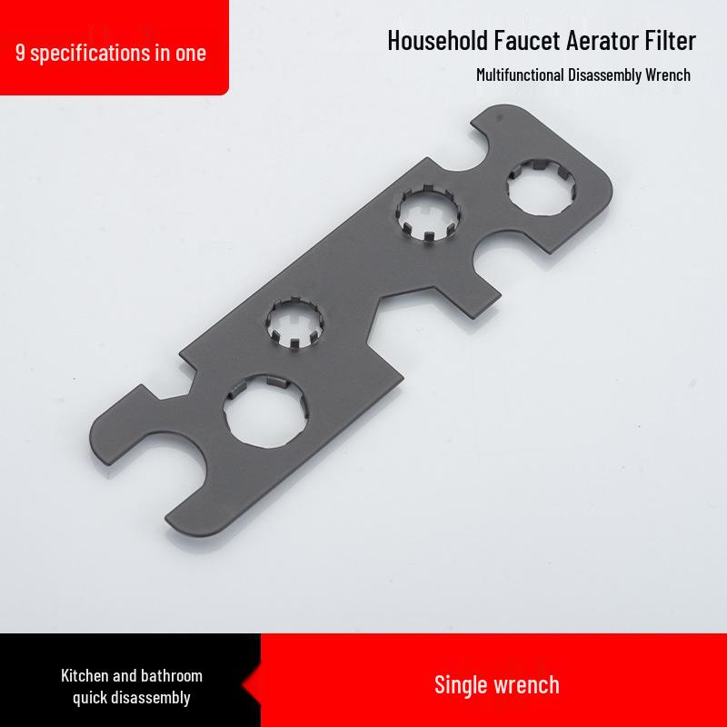 Multi-Function Wrench for Kitchen and Bathroom Faucet and Valve Maintenance