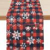 Christmas Table Runner Linen Holiday Decor Creative Halloween Thanksgiving Tablecloth Festive Atmosphere